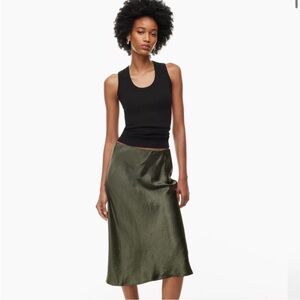 Aritzia Brown Midi Skirt